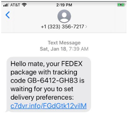 Smishing-text